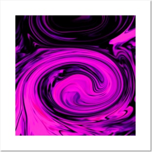 Magenta Swirls Posters and Art